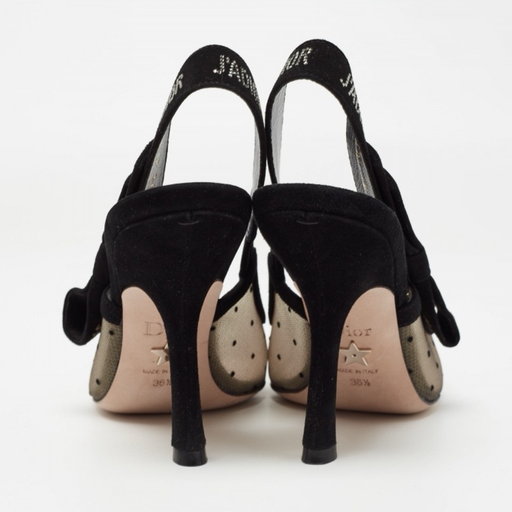 Dior Black Mesh Slingback Heels - Picture 5 of 16